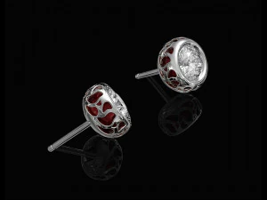 Enamel earrings with tall hook 3D Print Model