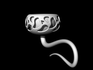 Enamel earrings with tall hook Modelo de impresión 3D