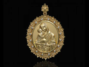 Mary mother pendant 3D Print Model