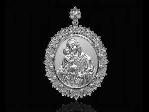 Mary mother pendant 3D Print Model