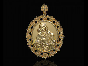 Mary mother pendant 3Dプリントモデル