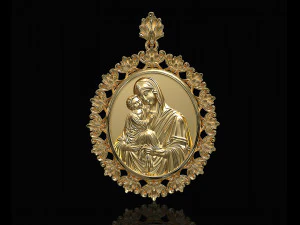 Mary mother pendant 3D Print Model