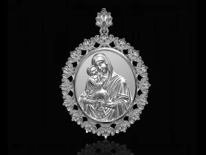 Mary mother pendant 3D Print Model