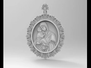 Mary mother pendant 3D Print Model