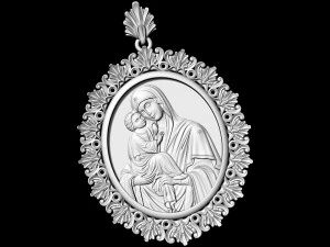 Mary mother pendant 3D Print Model