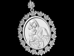 Mary mother pendant 3D Print Model