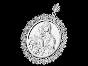 Mary mother pendant 3D Print Model