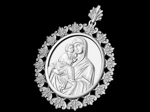 Mary mother pendant 3D Print Model