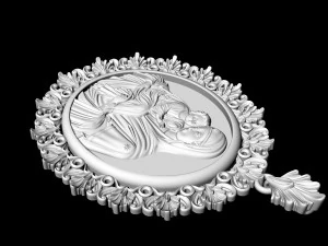 Mary mother pendant 3D Print Model