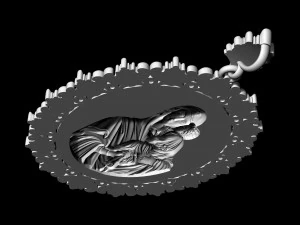 Mary mother pendant 3D Print Model