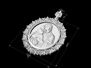 Mary mother pendant 3D Print Model