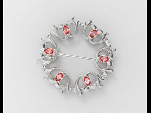 Pear stones brooch 3D Принт Модель