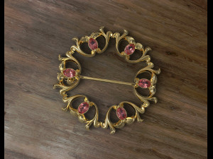 Pear stones brooch 3D Принт Модель