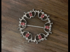 Pear stones brooch 3D Принт Модель