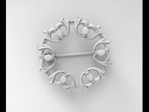 Pear stones brooch 3D Принт Модель