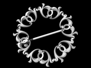 Pear stones brooch 3D Принт Модель