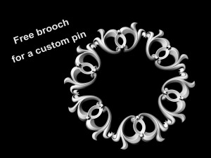 Pear stones brooch 3D Принт Модель