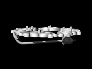 Pear stones brooch 3D Принт Модель