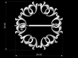 Spilla con pietre di pera Modello di stampa 3D