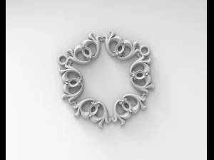 3D модель підвіски з кісточками груші 3D Принт Модель