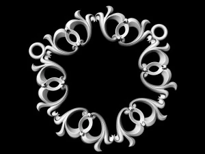 3D модель підвіски з кісточками груші 3D Принт Модель