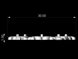 3D модель підвіски з кісточками груші 3D Принт Модель