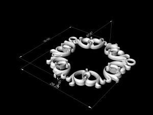 3D модель підвіски з кісточками груші 3D Принт Модель