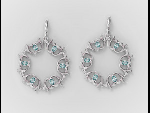 Pear stones earrings 3D Принт Модель