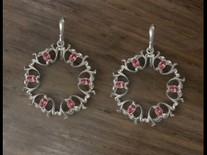 Pear stones earrings 3D Принт Модель