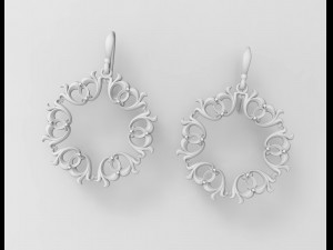 Pear stones earrings 3D Принт Модель