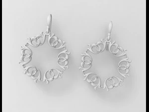 Pear stones earrings 3D Print Model