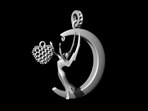 Emmy in love pendant 3D Принт Модель
