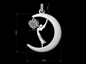 Emmy in love pendant 3D Принт Модель