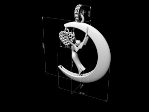 Emmy in love pendant 3D Принт Модель