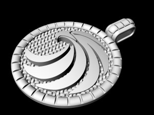 Round eagle pendant-v2 Model do druku 3D