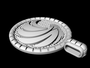 Round eagle pendant-v2 Model do druku 3D