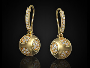 Cube of ball earrings 3D Print Model