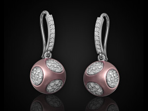 Cube of ball earrings 3D Print Model