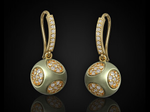 Cube of ball earrings 3D Print Model