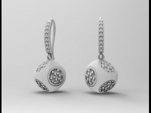 Cube of ball earrings 3D Print Model
