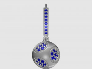 Cube of ball earrings 3D Print Model