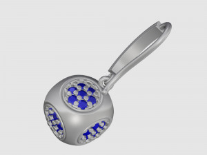 Cube of ball earrings 3D Print Model