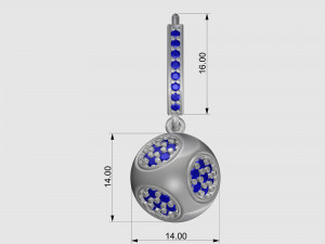 Cube of ball earrings 3D Print Model