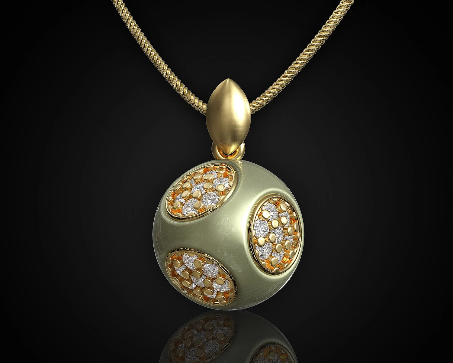 Cube of ball and Half ball pendants 3D Print Model .c4d .max .obj .3ds .fbx .stl .blend