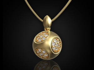 Cube of ball and Half ball pendants 3D प्रिंट मॉडल