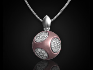 Cube of ball and Half ball pendants 3D प्रिंट मॉडल