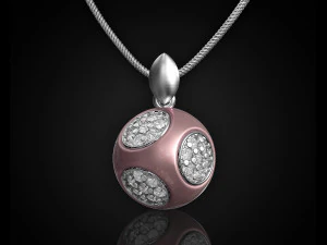 Cube of ball and Half ball pendants 3D Print Model