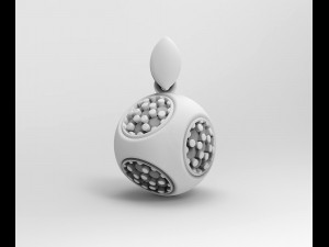 Cube of ball and Half ball pendants 3D प्रिंट मॉडल
