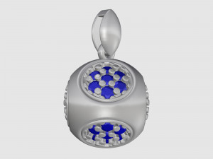 Cube of ball and Half ball pendants 3D प्रिंट मॉडल