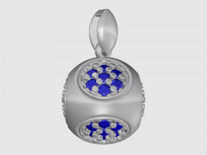 Cube of ball and Half ball pendants 3D Print Model